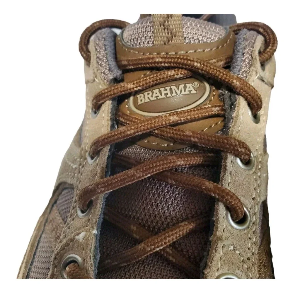 Brahma Rose For Her Steel Toe Shoes Womens 8 Leather Upper Khaki Workwear